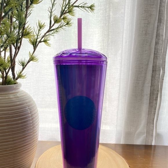 2022 Starbucks Iridescent Purple Periwinkle Kaleidoscope Tumbler 24oz - Picture 3 of 5